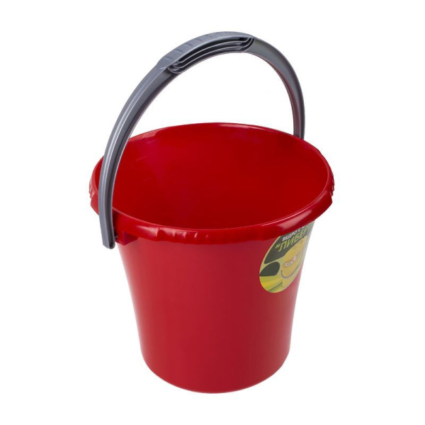Ведро 10л пластик ЛИБЕРТИ красное мерное без крышки (14)
