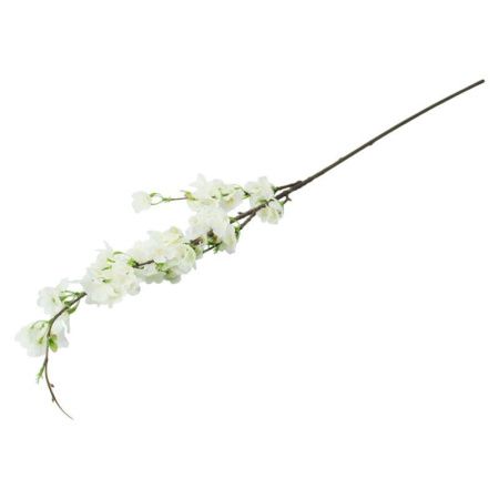 Цветы искусственные Ветка сакуры белая 100см