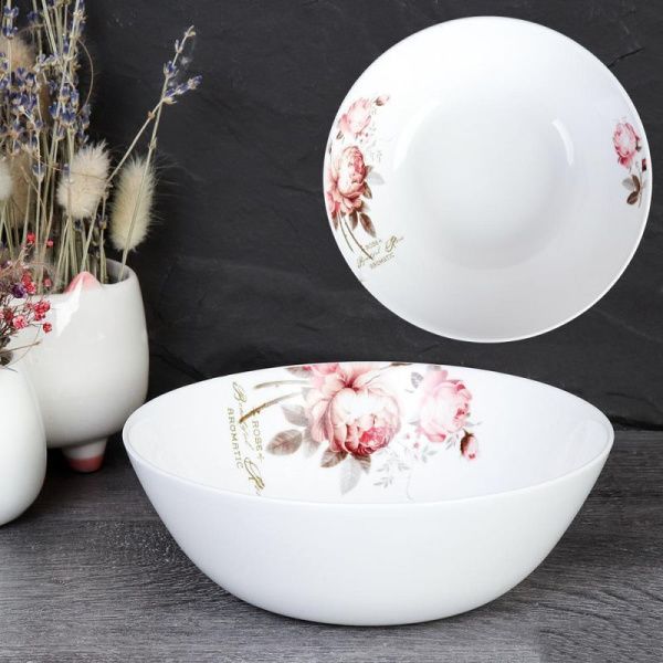 Салатник 630мл 155мм стеклокерамика ДЭЙ ЧАЙНАЯ РОЗА FLMLTW60 (20032) (48)