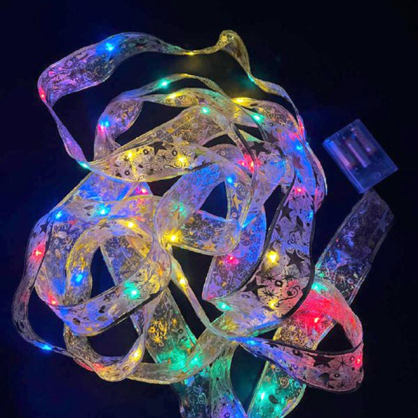 Гирлянда эл. Лента 10м мед.нить теплый белый JC-15356 (200)