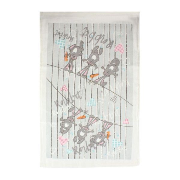 Салфетка кухонная 28*48см махровая серая 4130362-1