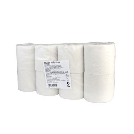 Бумага туалетная МЯГКОФФ Professional 8шт. 23м 2-х слойная белая (6)