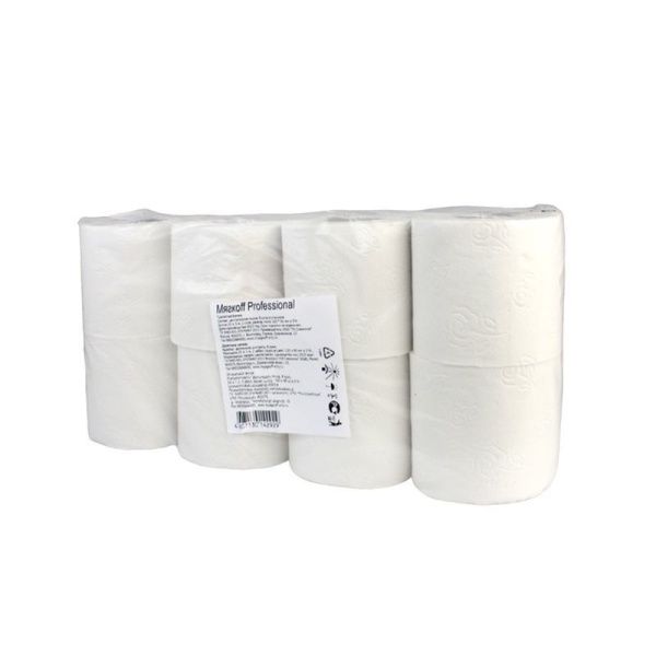 Бумага туалетная МЯГКОФФ Professional 8шт. 23м 2-х слойная белая (6)