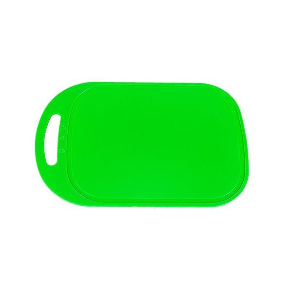 Доска разделочная 20*32*0,3см пластик салатовая овальная малая ДП-02 (30)