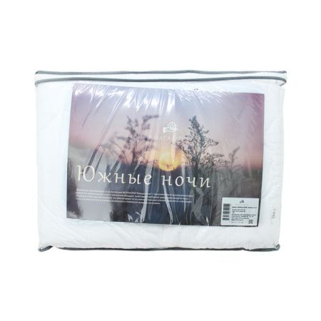 Одеяло 1,5сп заменитель лебяжьего пуха, ткань-100% п/э 140*205 ЮЖНЫЕ НОЧИ (пл.350)