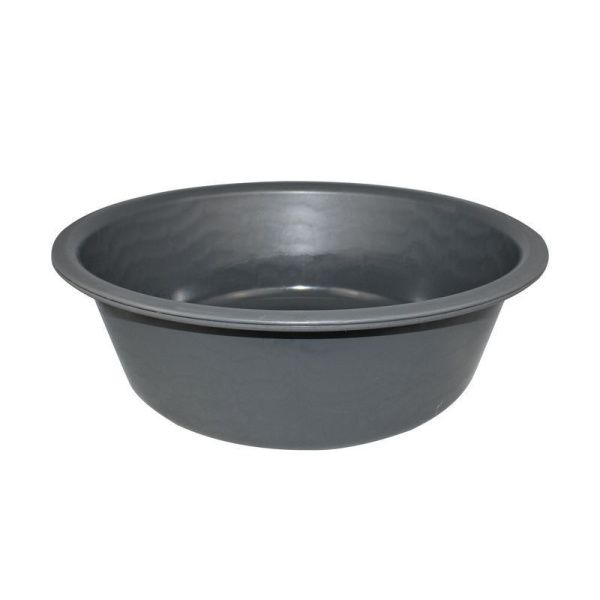 Таз 15л пластик серый ударопрочный круглый для садово-огородных работ (15)