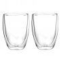 Стаканы с двойными стенками набор 2шт 300мл стекло (24)