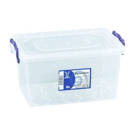 Контейнер пищевой 6л 30,5*20*15,5см пластик МУЛЬТИБОКС прозрачный (40)
