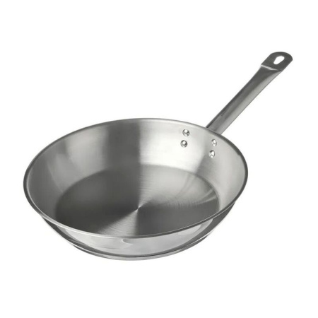 Сковорода 30см нерж.сталь ОБЩЕПИТ без крышки толщ.0,6мм индукц. дно ТРС 3,5мм КТ-ОБ-СН-30 (2)