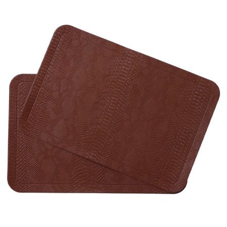 Салфетки сервировочные набор 2шт 45*30см ПВХ экокожа Magistro коричневый (30)