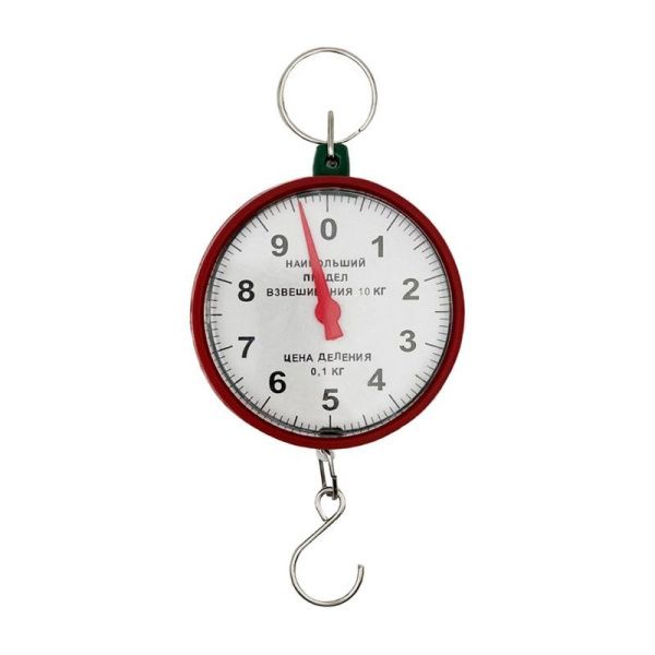 Весы безмен бытовые круглые металл/пластик 10кг (300)