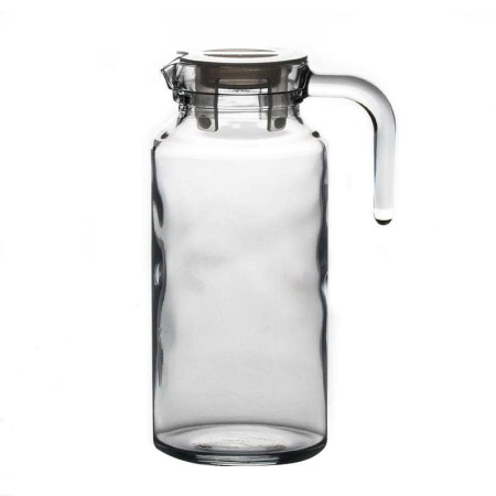 Кувшин 1,3л стекло БЕЙСИК с прозр. пластиковой крышкой (6)