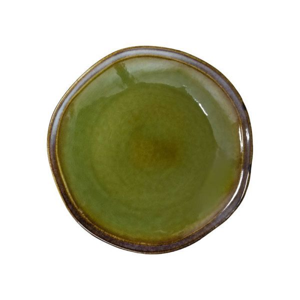 Тарелка мелкая 25,5см фарфор VERDE сине-зеленый обеденная [HL496950] (6)