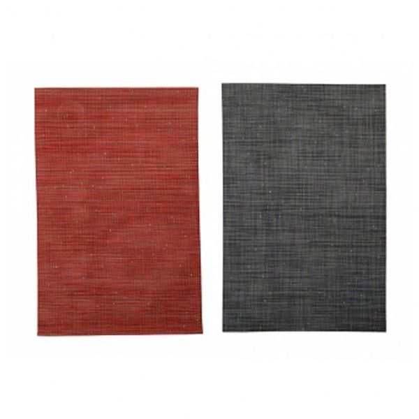 Салфетка сервировочная 45*30см BRIGHT серая/красная DMP15 (24)