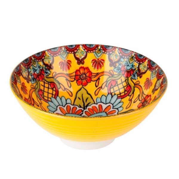 Салатник 1200мл 20,5см фарфор Arabesque желтый (24)