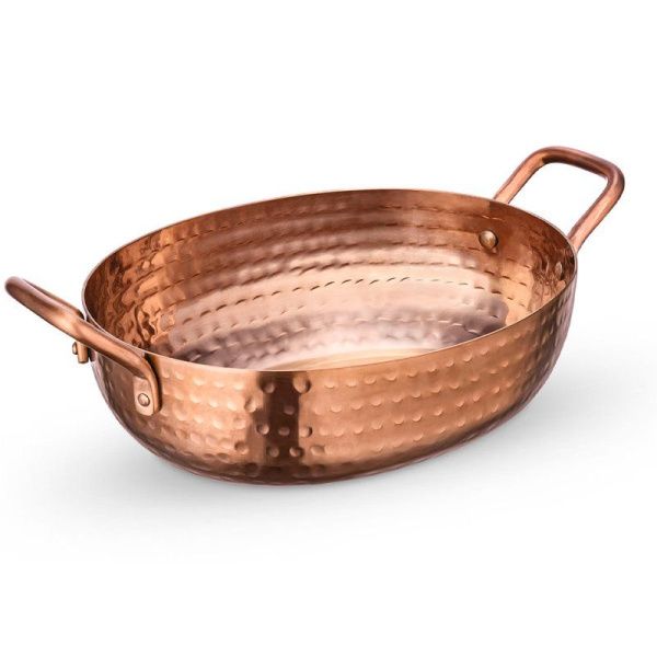 Сковорода сервировочная 16*13*5см нерж.сталь Bronze Matt глубокая с 2-мя ручками WL-554234/S (6/36)