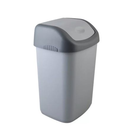 Контейнер для мусора 14л 26*21,5*42см пластик с подвижной крышкой ПБ (10)