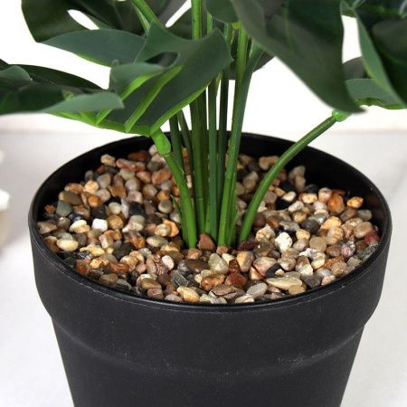 Цветы искусственные в горшке Монстера 42см ZH-008 (48)