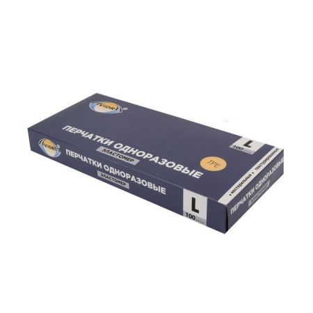 Перчатки одноразовые эластомер 100шт р-р L (10)