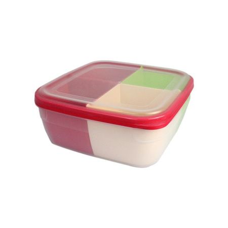 Ланч-бокс 2,2л 200*200*90мм пластик квадратный (менажница) (18)
