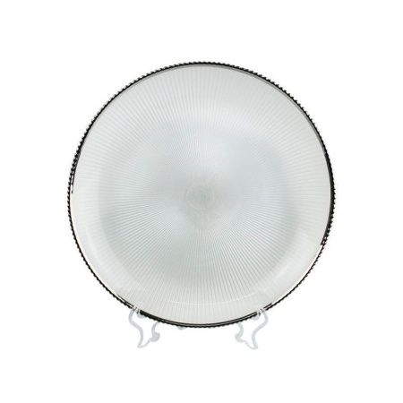 Тарелка мелкая 21см стекло десертная JWE-028 (28) А02