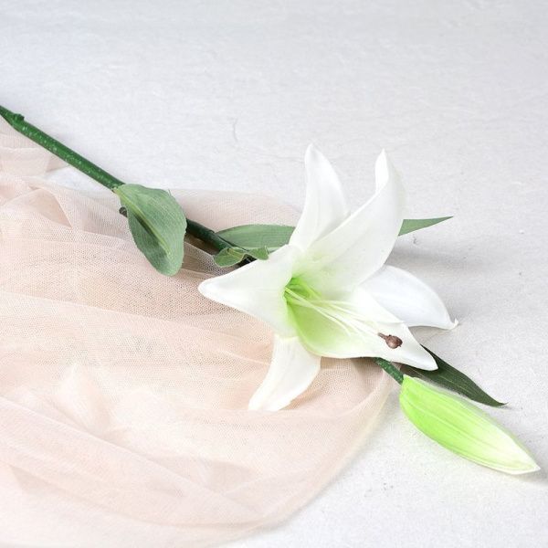 Цветы искусственные Лилия 65см латекс J107 (24/288)