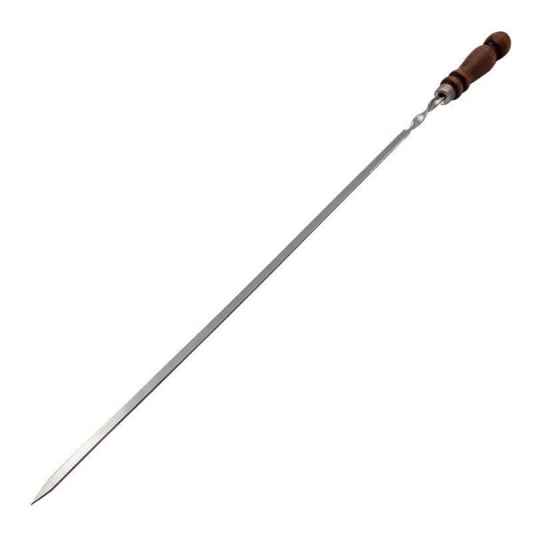 Шампур плоский 550*10*2,5мм металл с дерев. лакиров. ручкой Шарик 2К-260 (20)