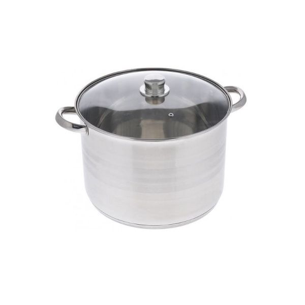 Кастрюля 10,5л нерж.сталь со стекл.крышкой 26*21см арт.5404 (4)