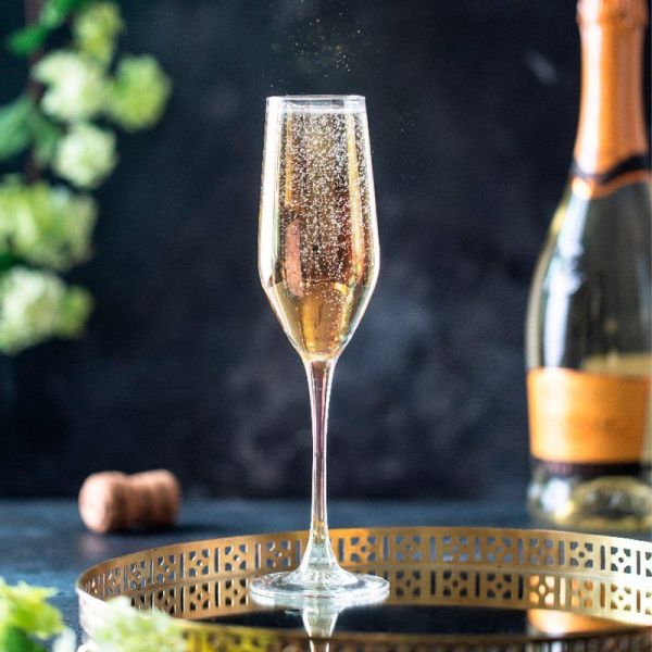 Бокалы для шампанского набор 6шт 160мл стекло ЗОЛОТИСТЫЙ ХАМЕЛЕОН (4)